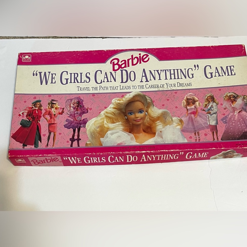Vintage 1991 Mattel Board Game Barbie "We Girls Can Do Anything" - Complete